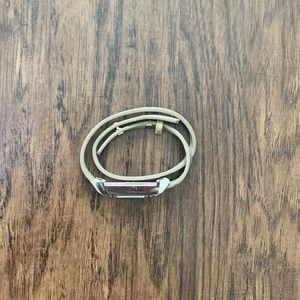 Tory Burch double wrap leather bracelet